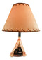 Campfire Story Time Bear Cubs Reading In Teepee Hut Rustic Table Lamp With Shade
