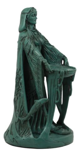Irish Triple Goddess Danu With Cauldron Statue 9"H Don Source Of Wisdom Wealth - Ebros Gift