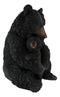 Ebros Large Rustic Forest Black Mother Bear Cuddling Baby Cub Statue 21.5" Tall