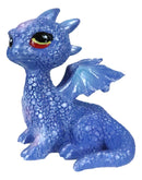 Cloud Blue And Purple Sapphire Baby Dragon Collectible Small Dragon Figurine