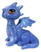 Cloud Blue And Purple Sapphire Baby Dragon Collectible Small Dragon Figurine