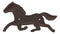 Ebros Cast Iron Rustic Western Country Running Wild Horse Wall Hanging Accent Decor 9" Wide Steed Stallion Horses Farmhouse Decorative Plaque for Cowboys Cowgirls (4)