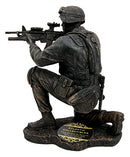 Ebros 5.5" Height Military American Soldier Aiming Rifle Figurine Patriot War Hero