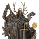 Arthurian Legend Wizard Merlin With Excalibur Sword Statue Magic Fire Prophet