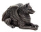 Ebros Stoic Guardian Winged Wolf Gargoyle Gothic Candleholder Figurine 6.5"L