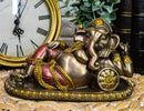 Ebros Vastu Hindu Supreme God of Wisdom & Success Reclining Ganesha Ganapati Figurine