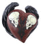 Love Devil Winged Heart Jewelry Box Skull Romance Halloween Handpainted