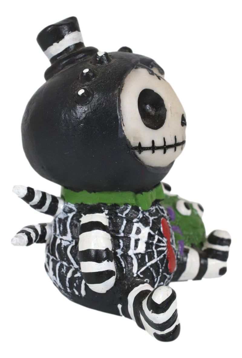 Ebros Furrybones Black Itsy Bitsy Webster Spider Skeleton Figurine Small Furry Bones