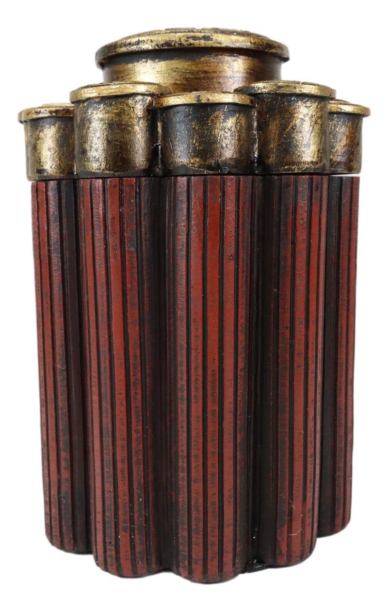 Rustic Western Shotgun 12 Gauge Bullet Shells Decorative Container Box With Lid