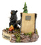 Happy Campers Rustic Black Bear And Cub Roasting Marshmallow By Bonfire Statue