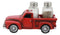 Ebros Old Fashioned Red Pickup Truck Holder For Glass Salt And Pepper Shakers