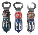 Pack of 3 Vintage Route 66 Highway Sign Nostalgic Hand Bottle Cap Opener Novelty
