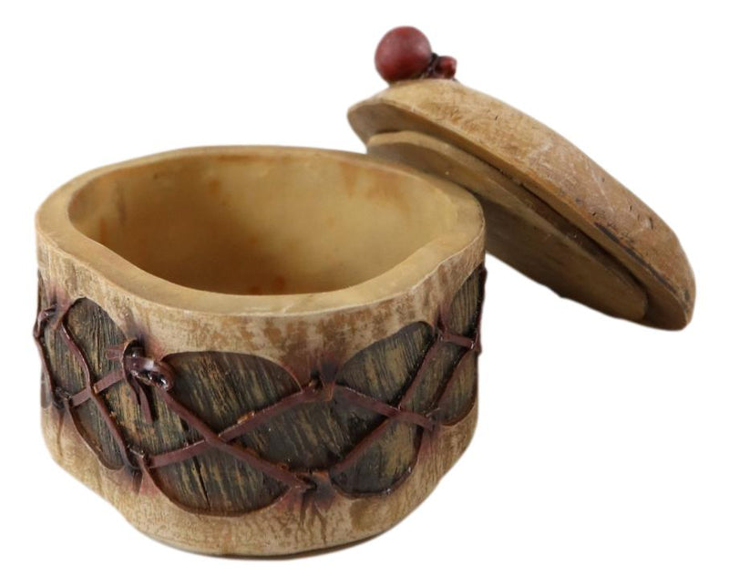 Southwestern Native Indian Ceremony Pow Wow Drum Small Decorative Jewelry Box