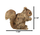 Ebros Standing Chipmunk Squirrel Resin Statue 6.25" Tall Faux Driftwood Finish