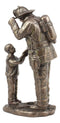 Ebros Child Thanking Fireman Statue Civil Service Hero Freedom Rescue Decorative Sculpture