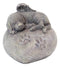Pet Memorial My Love Sleeping Angle Dog Foot Print Rock Urn Bottom