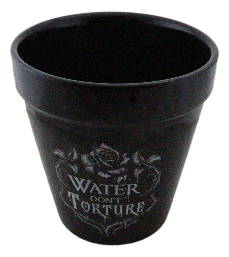 Water Don't Torture Rose Vines Wicca Witch Apothecary Flower Herbs Planter Pot
