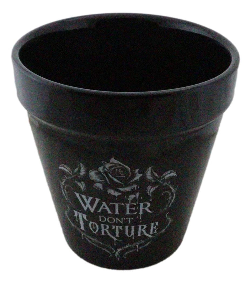 Water Don't Torture Rose Vines Wicca Witch Apothecary Flower Herbs Planter Pot