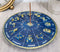 Blue Astrological Horoscopes Zodiac Constellations Sun Decorative Incense Holder