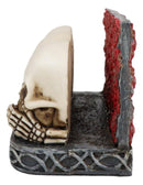 Gothic See Hear Speak No Evil Skulls By Red Roses Business Cards Holder Figurine