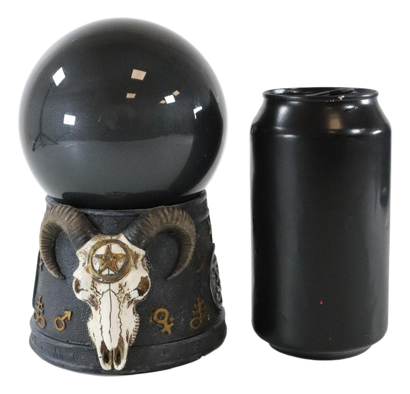 Ebros Pentagram Sigil Sabbatic Goat Baphomet Skull Black Sandstorm Gazing Ball