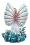 Ebros Ocean Queen Goddess Fairy With Oyster Shell Wings Decorative Statue 10"H