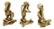 Gothic Necromancy Magic See Hear Speak No Evil Bony Skeleton Figurines Set Of 3
