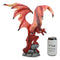 Ebros Large Roaring Volcano Dragon On Rock Statue 14" Tall Red Fire Dragon Sculpture