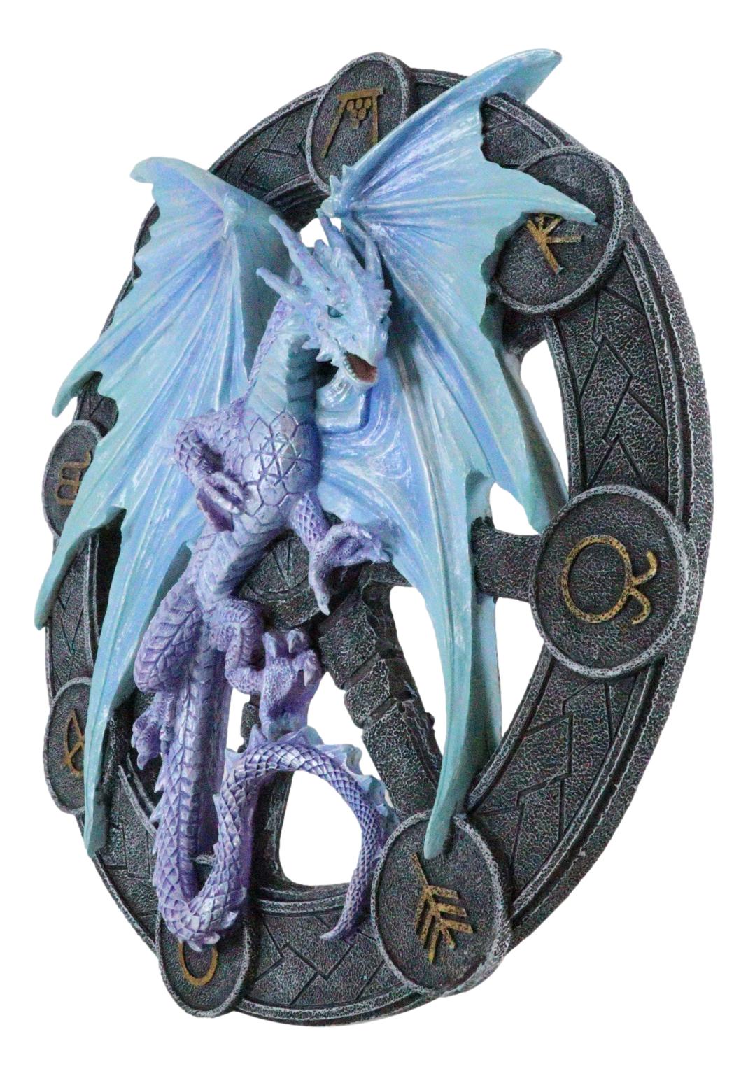 Yule Drake Winter Solstice Wheel of The Year Sabbats Of The Dragon Wall Decor - Ebros Gift