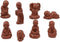 Ebros Mini Hotei Jizo Buddha Monks in Multiple Poses Miniature Figurine Set of 8