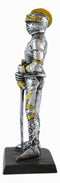 Ebros Medieval Knight Suit Of Armor Figurine Elite Swordsman Miniature 4"H