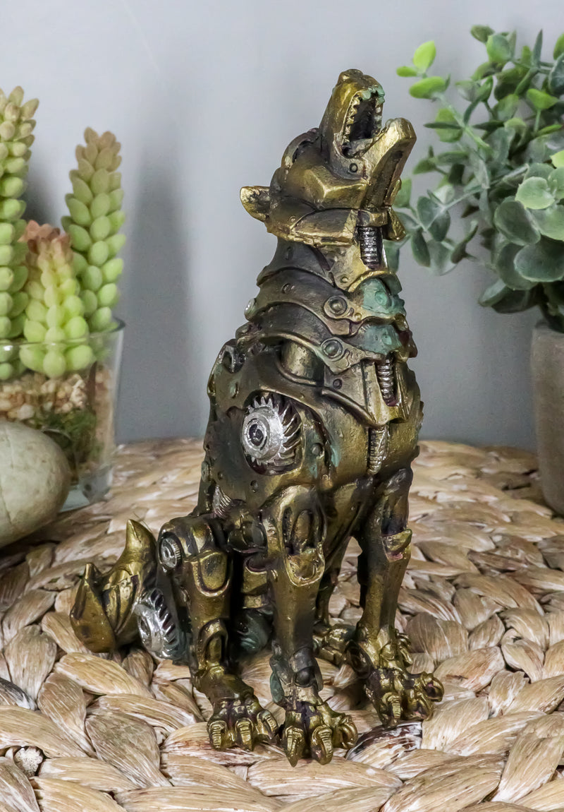 Ebros Denizen Of Twilight Steampunk Wolf Howling Statue 6" Tall Lycan Werewolf