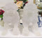 Ebros Lucite Acrylic Translucent Left and Right Pair Of Foo Dog Lion Statues Set