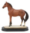 Thoroughbred Pride Brown Chestnut Race Horse Statue Model Steed Desktop Figurine