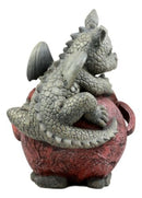 Pair Of Naughty Climbing Dragon Baby Planter Pot Home Patio Garden Statue 13"H
