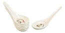 Pack of 6 Melamine Zen Swirl Eggplant Design Deep Chinese Asian Soup Spoons