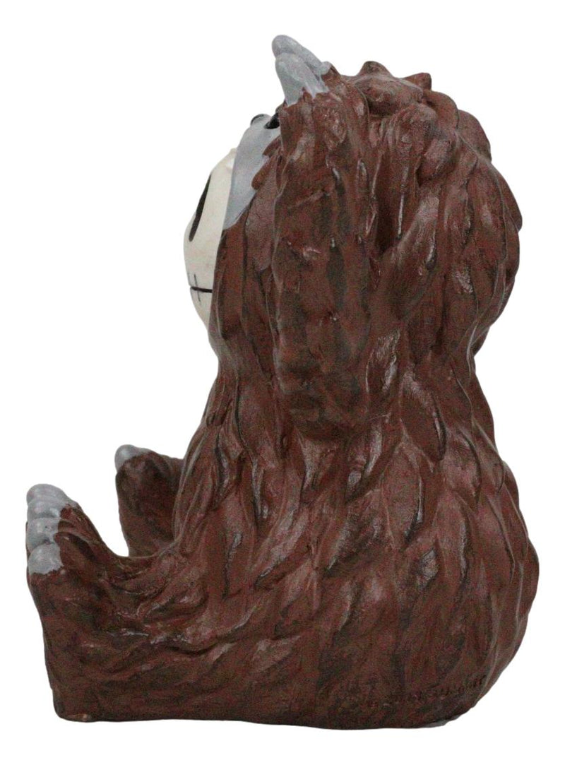 Ebros Larger Furry Bones Man or Ape Bigfoot Skeleton Monster Collectible Figurine 3.5" H Furrybones Mythical Legend Mountain Forest Dweller