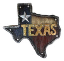 Rustic Western Patriotic Map Of Texas Lone Star State Jewelry Trinket Box Decor