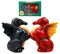 Ebros Twin Feng Shui Yin Yang Dragons Ceramic Magnetic Salt Pepper Shakers Set