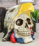 Native Tribal Indian Warrior Chief Bald Eagle Headdress Cape Hat Skull Figurine