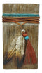 Rustic Southwestern Indian Dreamcatcher Eagle Feathers And Beads Floral Vase