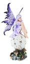 Ebros Goddess Amethyst Fairy Sitting On Filigree Orb Statue Night Light