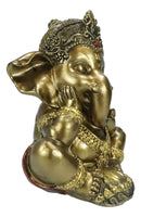 Vastu Hindu Elephant God Baby Ganesha Ganapati With Hands On Cheek Figurine