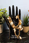 Psychic Fortune Teller Palmistry Black Hand Palm Ceramic Figurine Jewelry Holder