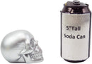 Ebros Pirate's Loot Graveyard Human Skull Figurine 3.75"L (Metallic Silver)