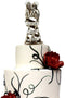 Ebros Skeleton Couple Kissing Wrapped by Censoring Ribbon Figurine 6.75" Tall