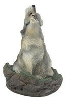 Ebros Howling Twin Gray Wolves Incense Burner Figurine 5.5 Inch Tall As Home Fragrance Decor Figurine