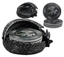 Ebros Medieval Hour Of The Dragon Coaster Set 6.5"L Holder With Four Coasters