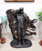 Ebros Solemn Tribute Patriotic American Soldier Saluting The Flag Statue USA Military