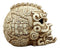 Aztec Quetzalcoatl Snake Cranium Skull Statue Halloween Skeleton Head Figurine